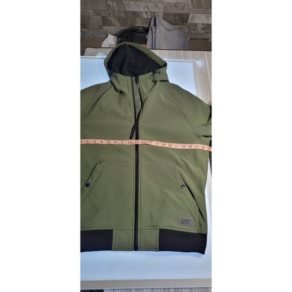Levi's Jacket Mens S Green Collared Full Zip Pockets Water Resistant Coat - Picture 6 of 10